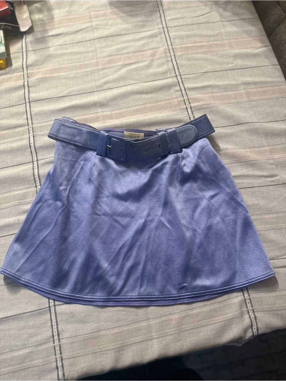 La Perla Periwinkle Skater Mini Swim Coverup with Matching Belt